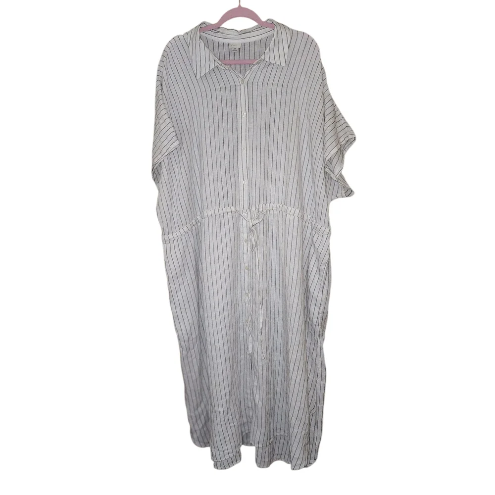 2/30 A New Day Maxi Dress White With Blue Stripes - Picture 2 of 4